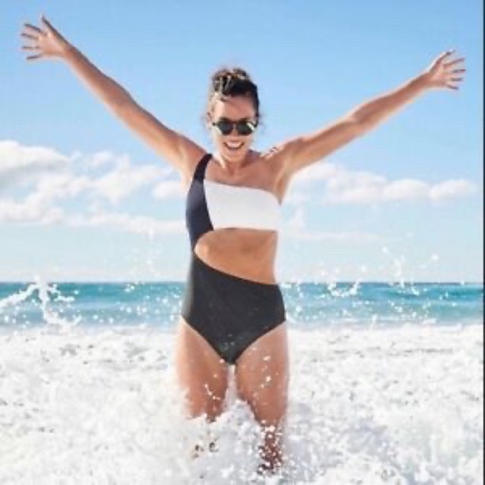 Athleta Mod Block Cut Out One piece